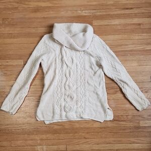 Cozy White Cable Knit Sweater